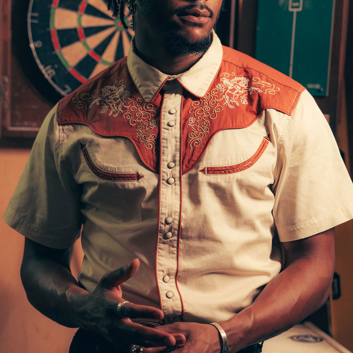 Sendero Men's The Cody Western Short Sleeve Shirt - Oat - Sun Diego Boardshop