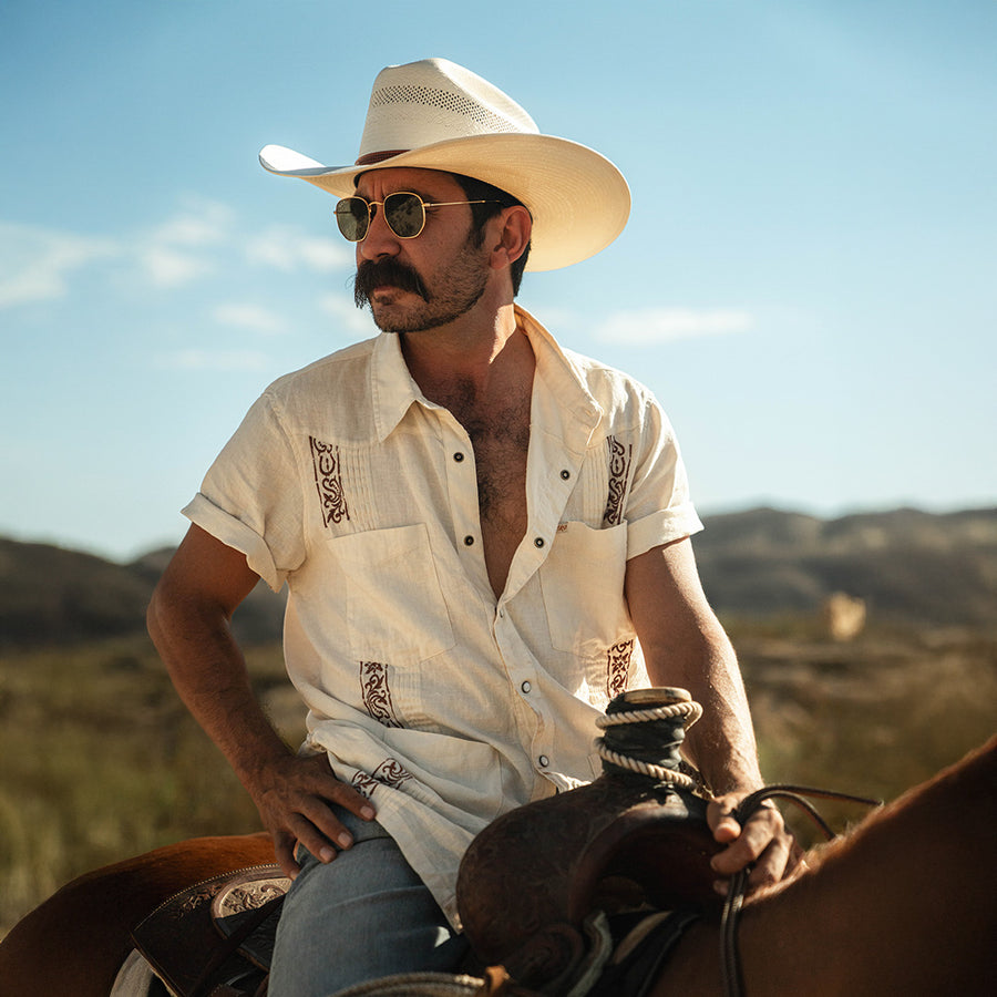 Sendero Caballero Guayabera - Vintage White - Sun Diego Boardshop