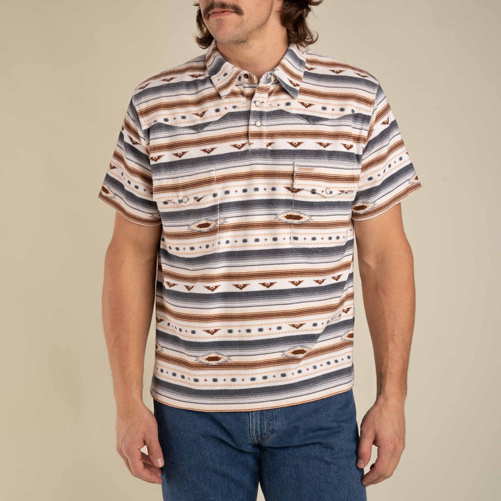 Sendero Cantina Terry Polo - GRAY/TAN - Sun Diego Boardshop