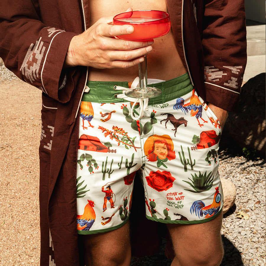Sendero Point Bar Boardshorts - Cowboy Surreal - Sun Diego Boardshop