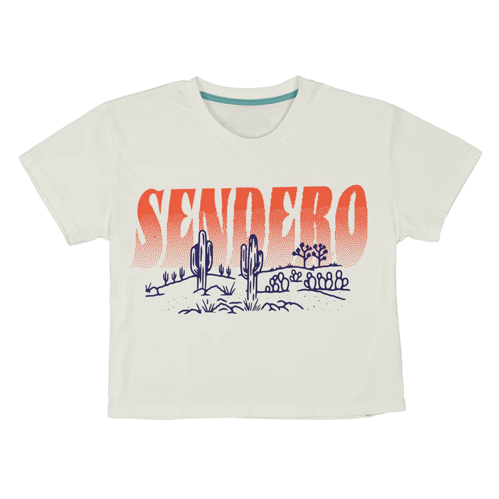 Sendero DESERT DREAMS WOMEN'S CROP TEE - VINTAGE WHITE - Sun Diego Boardshop