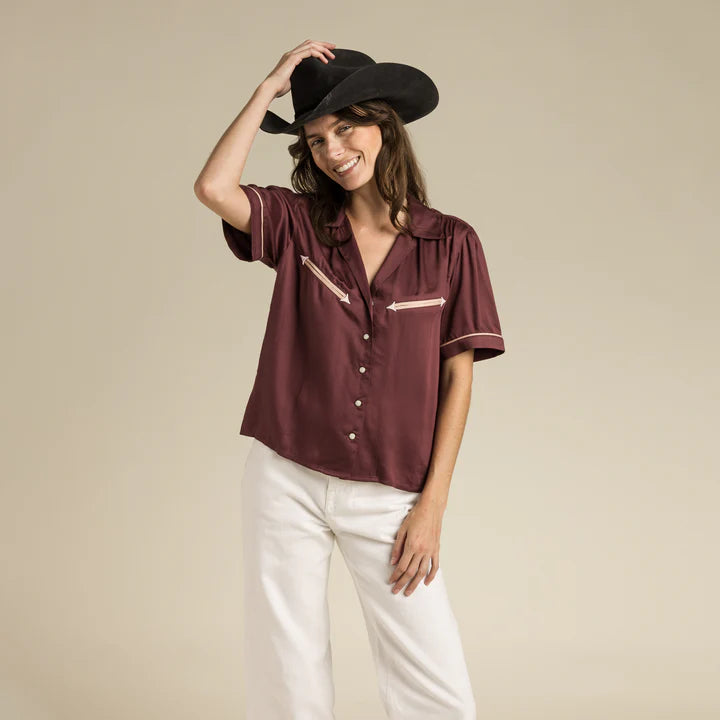 Sendero CHEYENNE WESTERN BLOUSE- ZINFANDEL - Sun Diego Boardshop