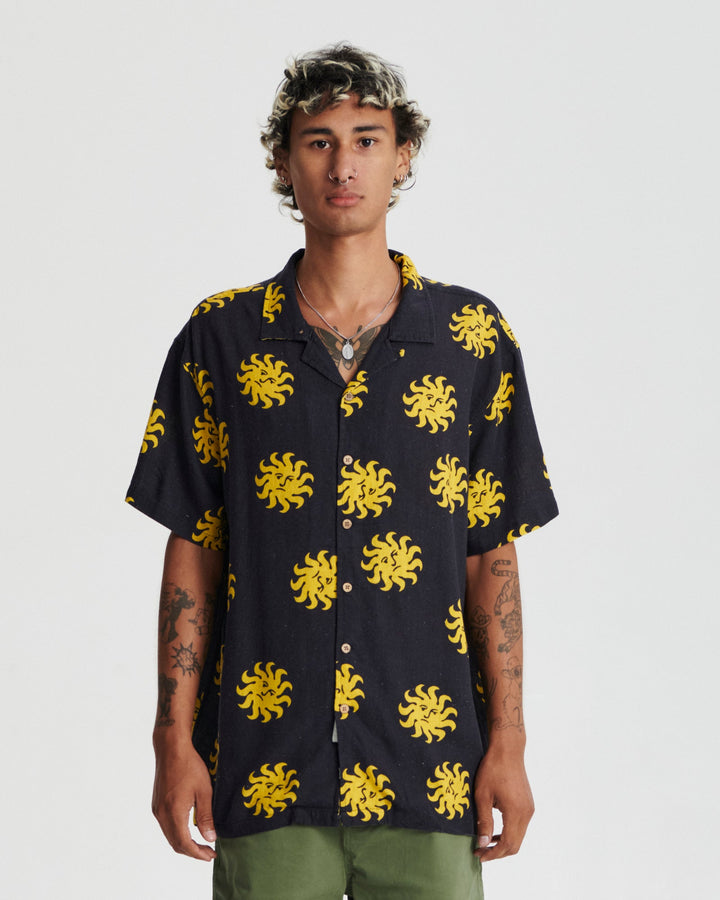 Critical Slide Morning Resort Shirt - BLACK - Sun Diego Boardshop