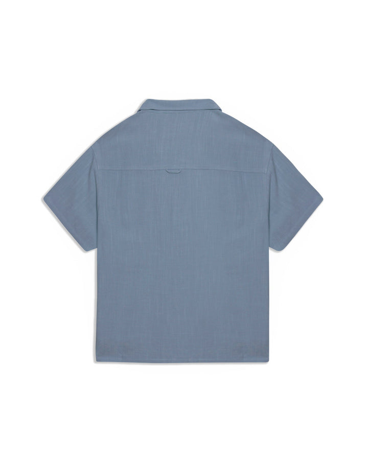 Critical Slide Ernie Resort Shirt - Dusty Blue Back Of Shirt