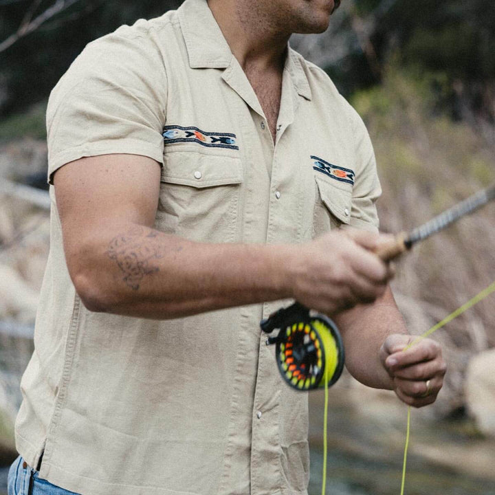 Seager Men's Whippersnapper Short Sleeve Shirt - Dry Hay - Sun Diego Boardshop