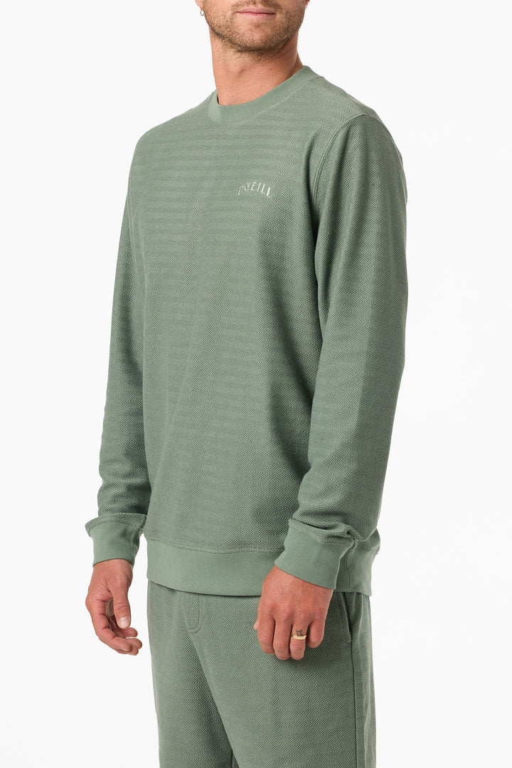 O'Neill Men's Bavaro Solid Crew Neck Fleece - Sage - Sun Diego Boardshop