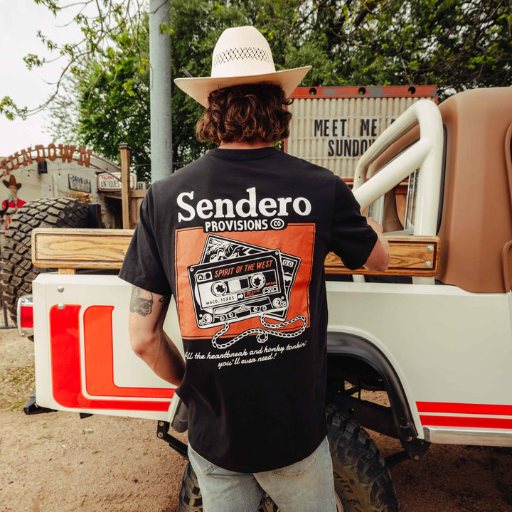 Sendero Men's Cassette Tape T-Shirt - Black - Sun Diego Boardshop