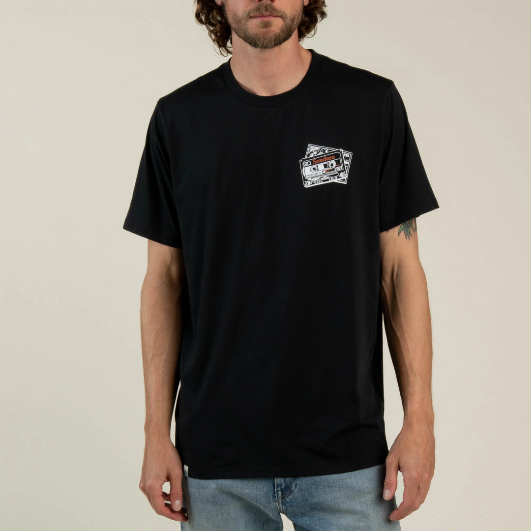 Sendero Men's Cassette Tape T-Shirt - Black - Sun Diego Boardshop