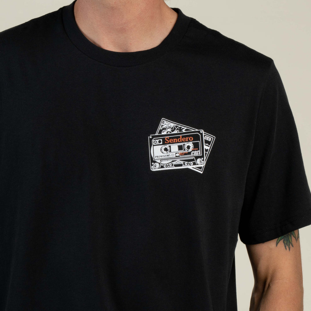 Sendero Men's Cassette Tape T-Shirt - Black - Sun Diego Boardshop