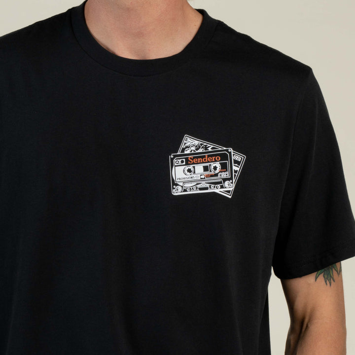 Sendero Men's Cassette Tape T-Shirt - Black - Sun Diego Boardshop