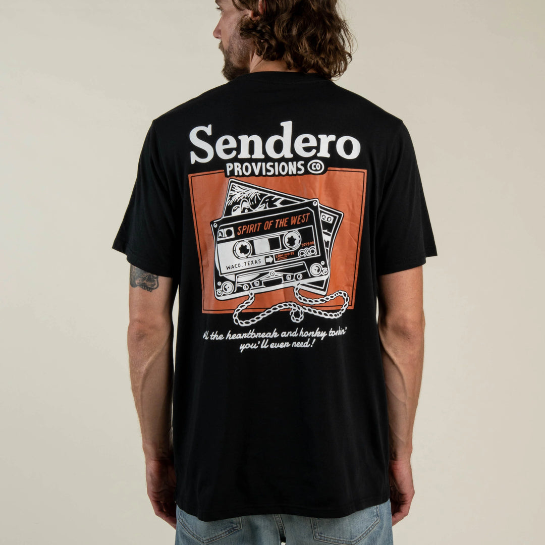 Sendero Men's Cassette Tape T-Shirt - Black - Sun Diego Boardshop