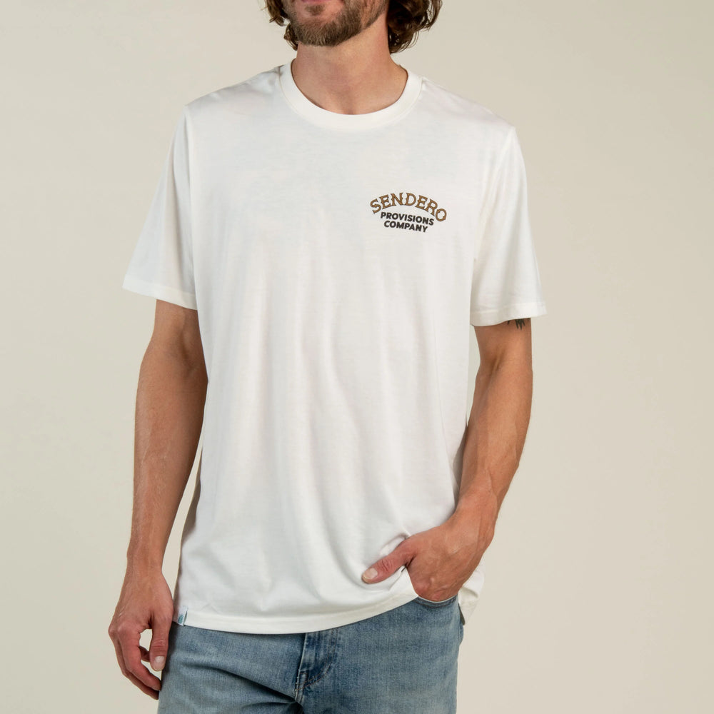 Sendero Men's American Buffalo T-Shirt - Vintage White - Sun Diego Boardshop