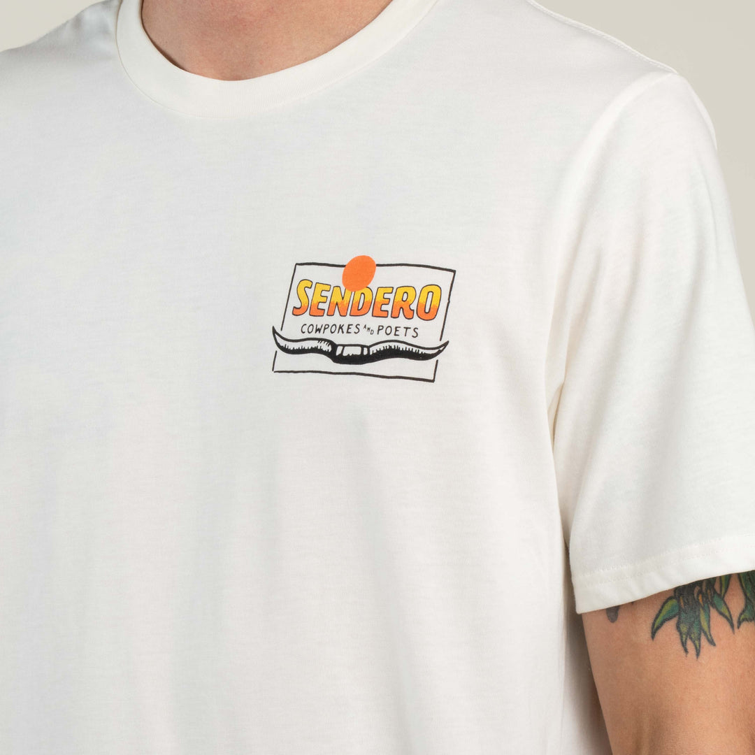 Sendero Men's Cowpokes & Poets T-Shirt - Vintage White - Sun Diego Boardshop