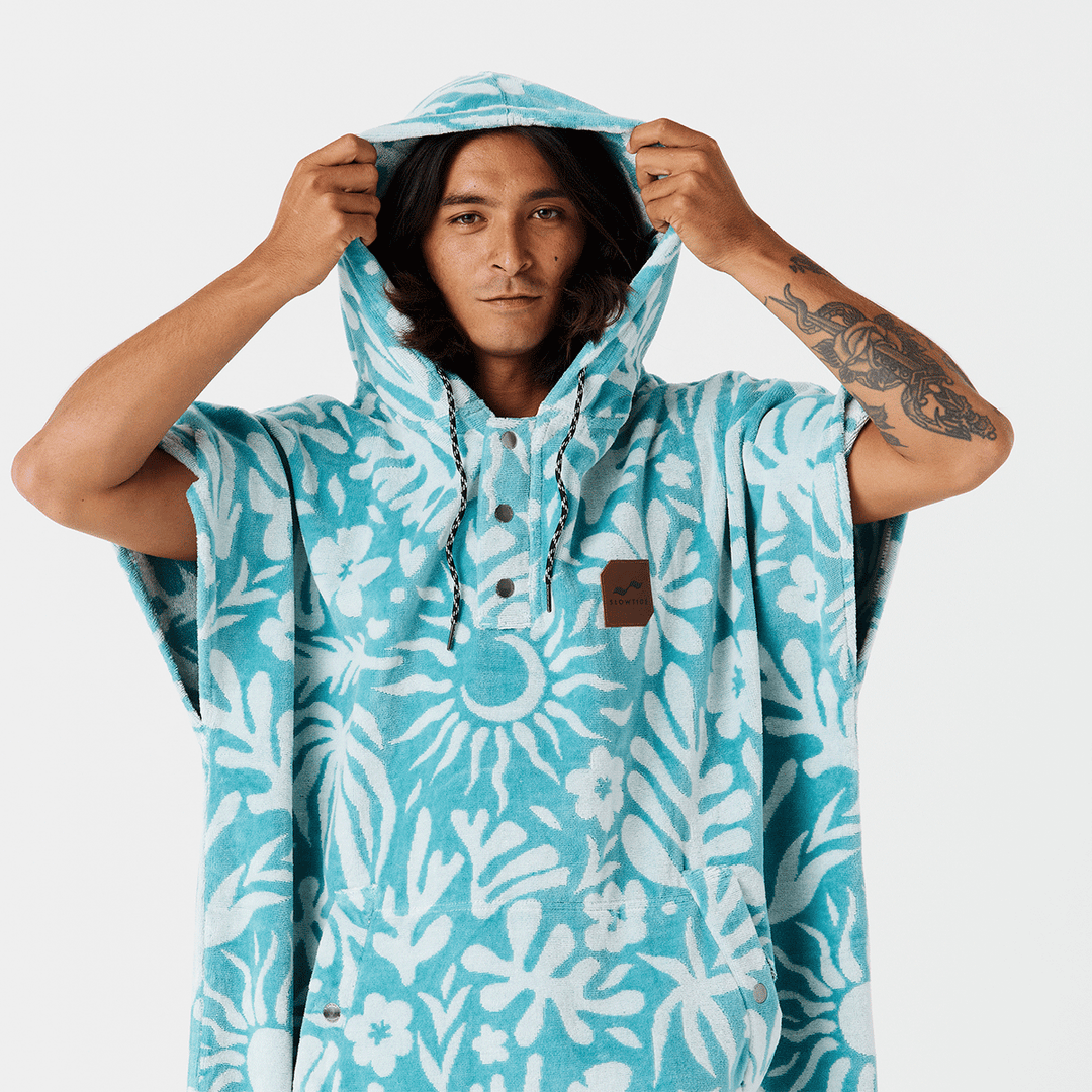 Slowtide Sunny Extra-Warm Poncho - Sky Blue - Sun Diego Boardshop