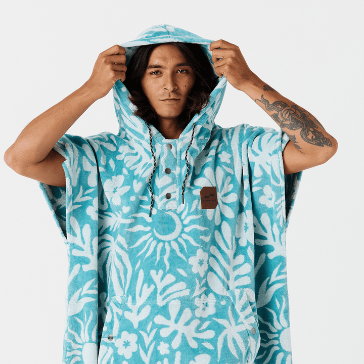Slowtide Sunny Extra-Warm Poncho - Sky Blue - Sun Diego Boardshop