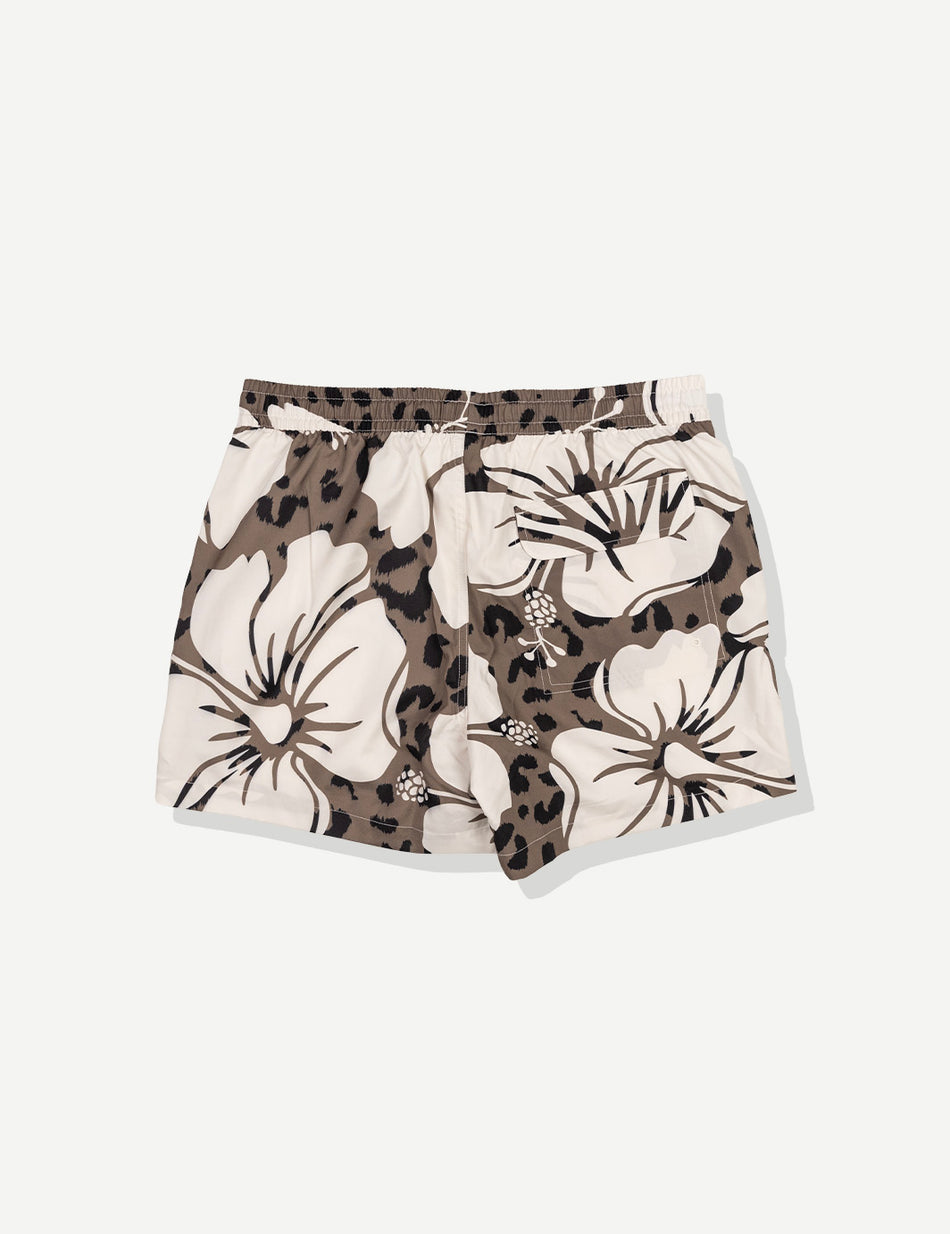 Duvin Hibiscus Leopard Swim Short - Black - Sun Diego Boardshop