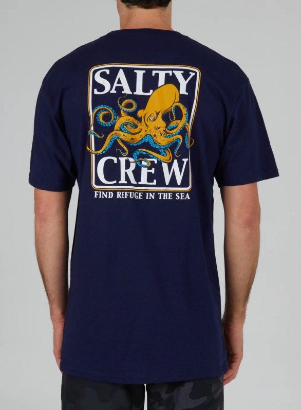Salty Crew Ink Slinger Black S/S Standard Tee - Navy - Sun Diego Boardshop