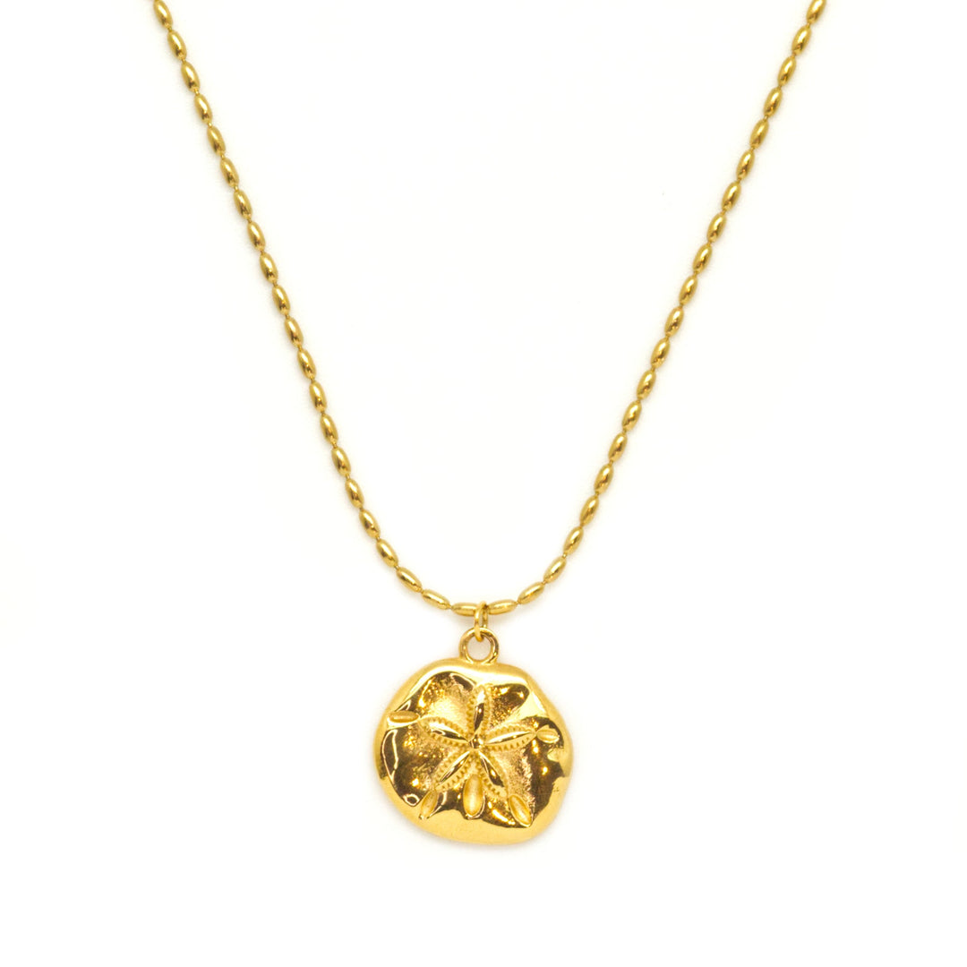 Salty Cali Sand Dollar Necklace - GOLD - Sun Diego Boardshop