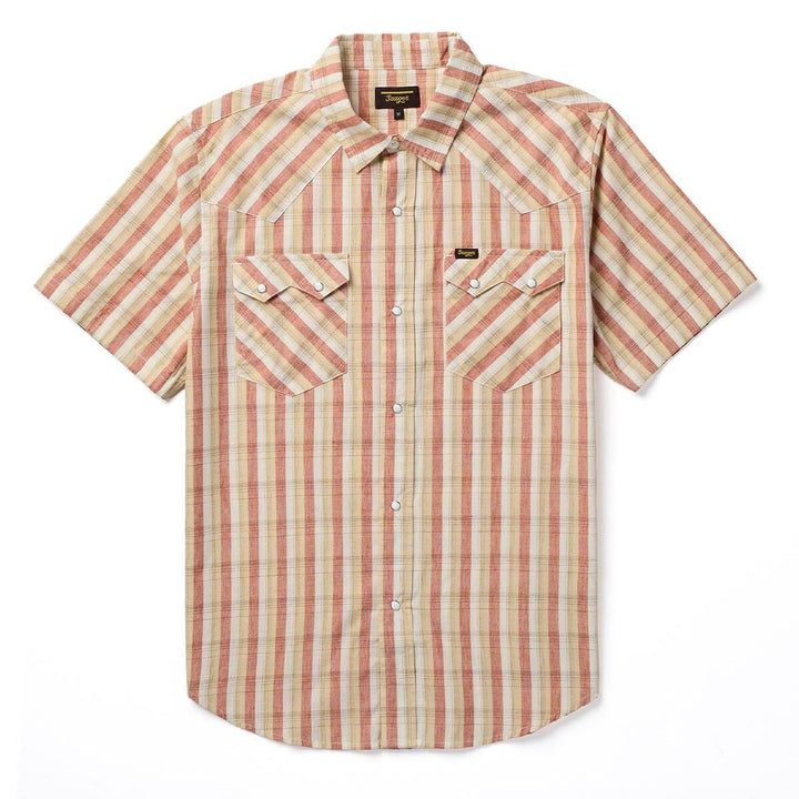 Seager Men's Sawtoof Short Sleeve Shirt - White Wash Plaid - Sun Diego Boardshop