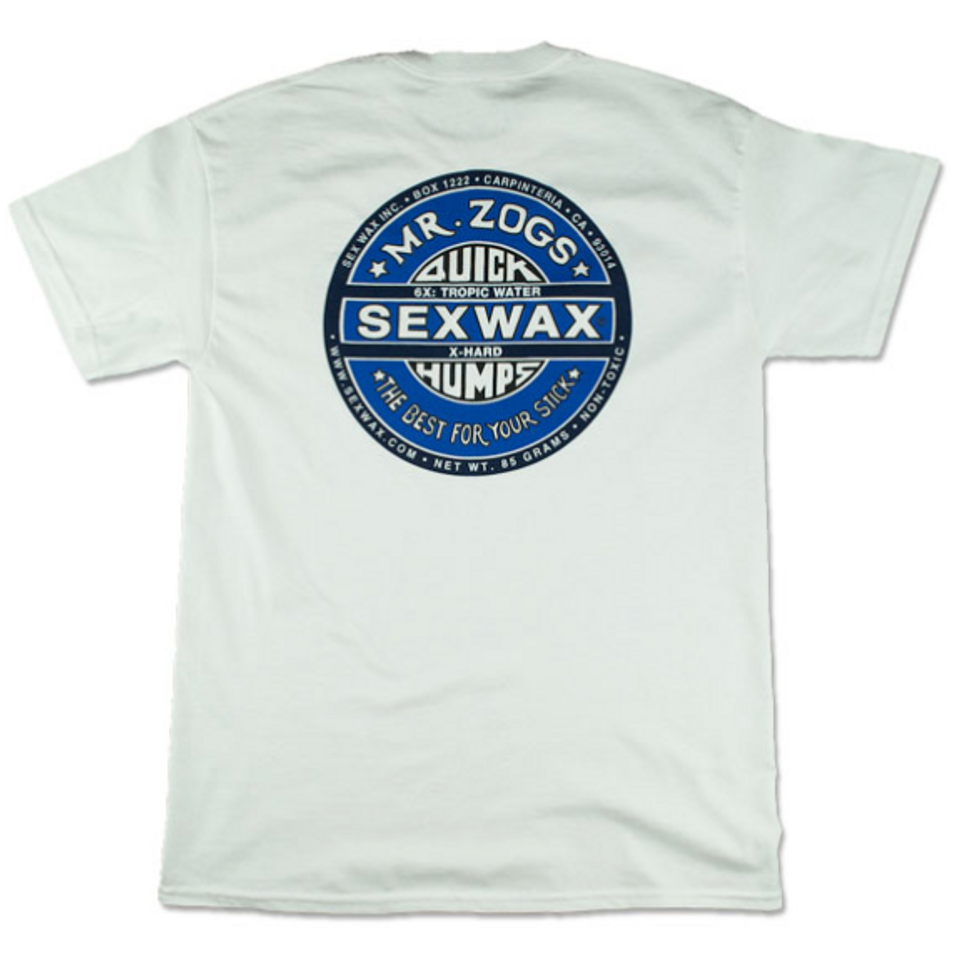 ZOG INDUSTRIES Sexwax Quick Humps Men's Short Sleeve Tee - WHITE - Sun Diego Boardshop