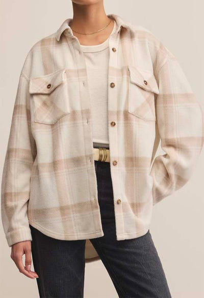 Z-Supply Hiker Two Tone Fleece Jacket - Smokey