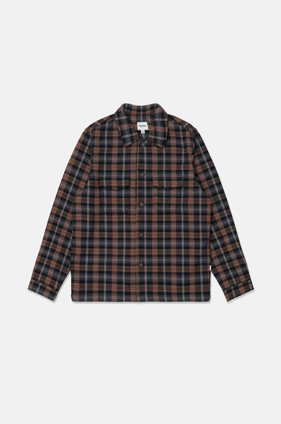 Rhythm Polar Bond Long Sleeve Flannel Shirt - Charcoal