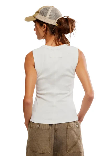 Free People Murphy Tank Top - Whisper White - Sun Diego Boardshop