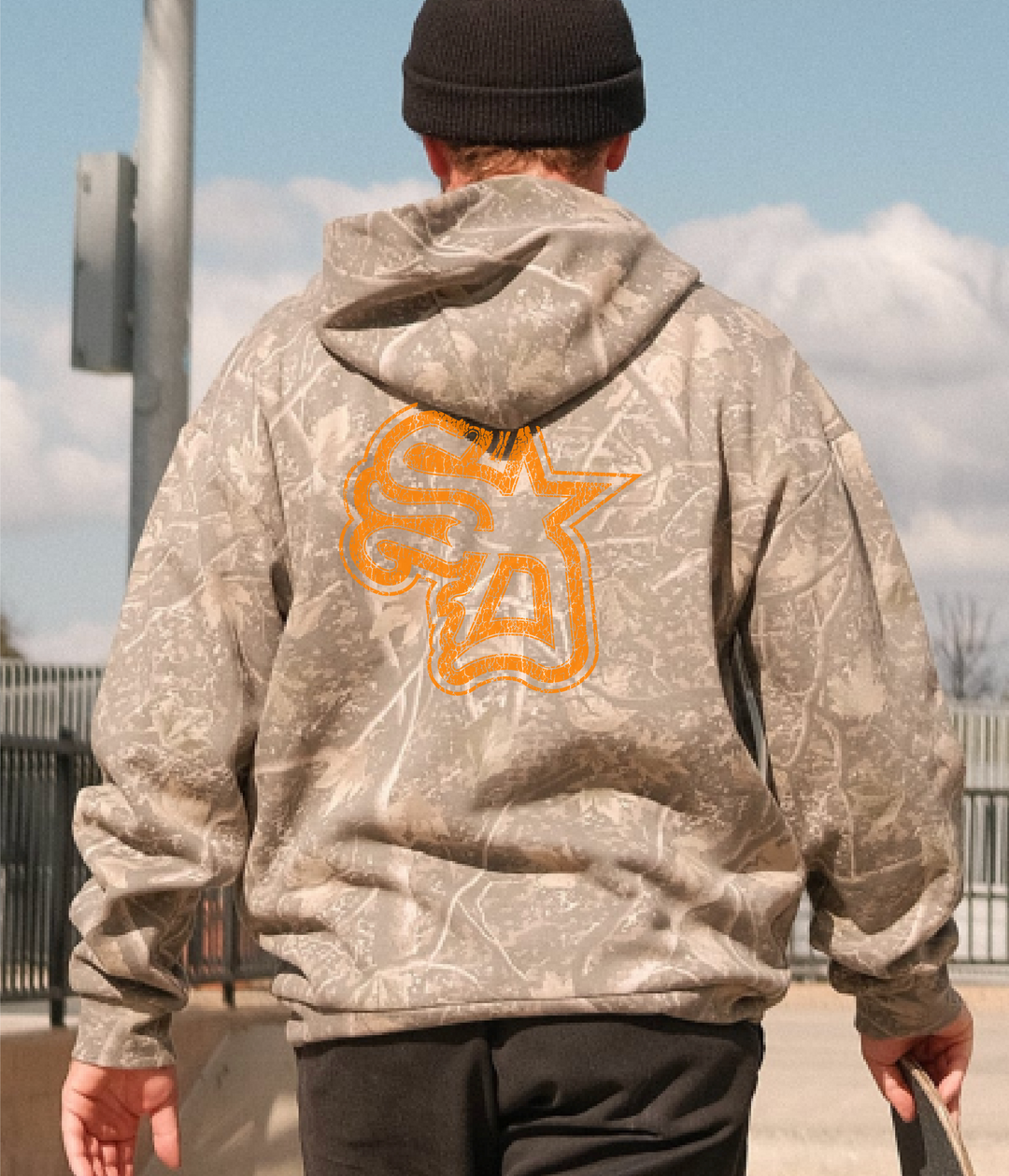 SunDiego Sd Star Deadwood Camo Sweatshirt - Camo/Orange