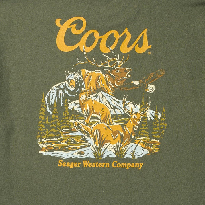 Seager Seager X Coors Banquet Preserve Tee - Surplus Green - Sun Diego Boardshop