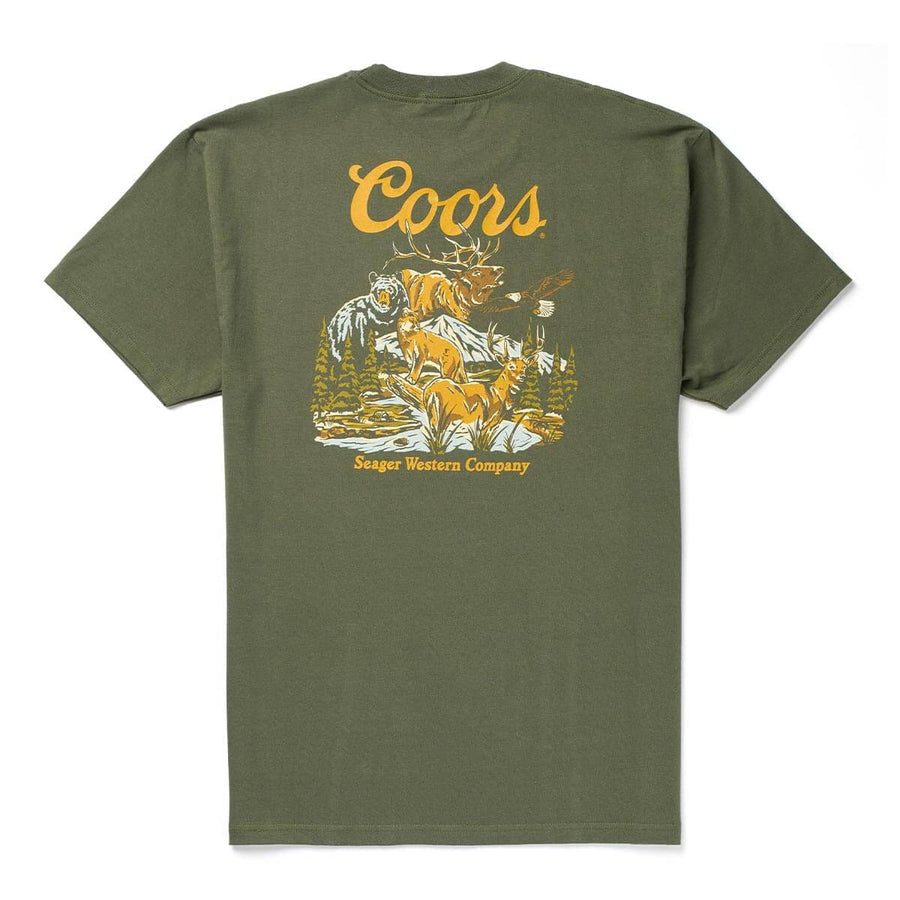 Seager Seager X Coors Banquet Preserve Tee - Surplus Green - Sun Diego Boardshop