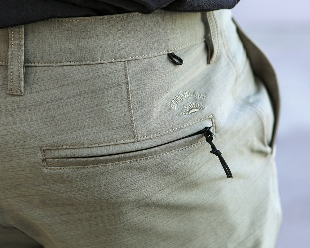 SunDiego SEAWAY HYBRID Walk Short - Taupe - Sun Diego Boardshop