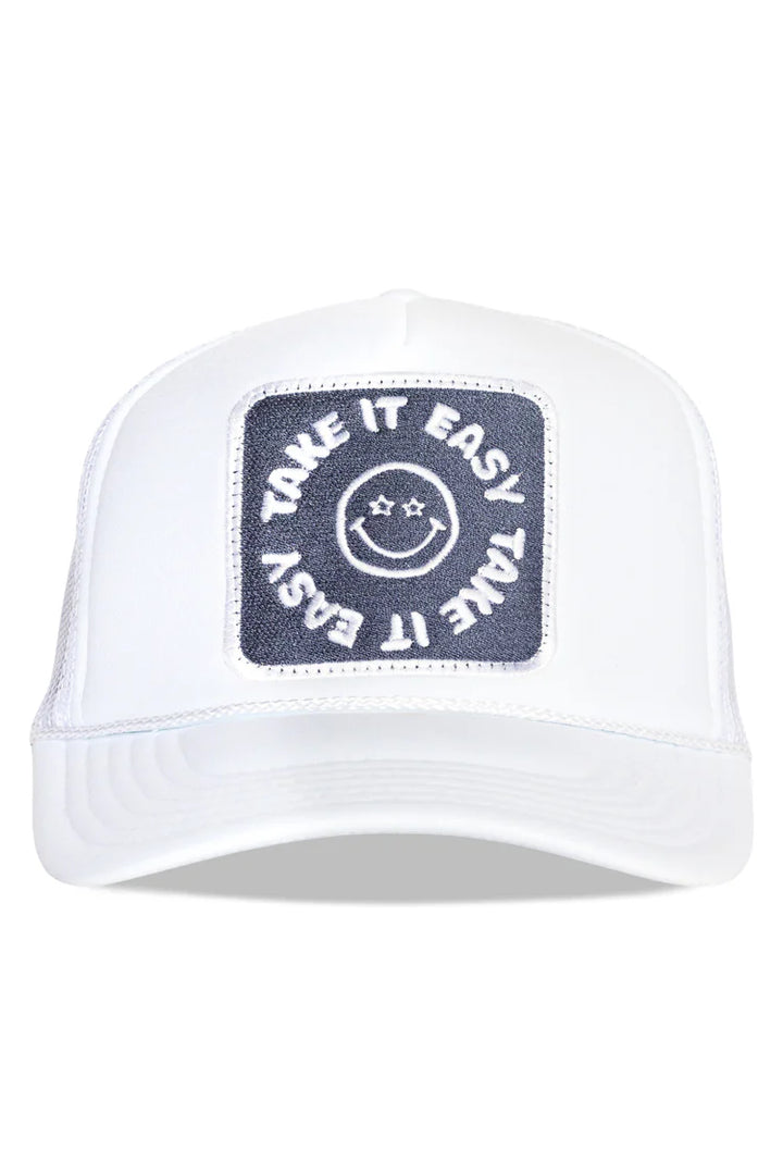 That Friday Feeling Take It Easy Trucker Hat in White - WHITE - Sun Diego Boardshop