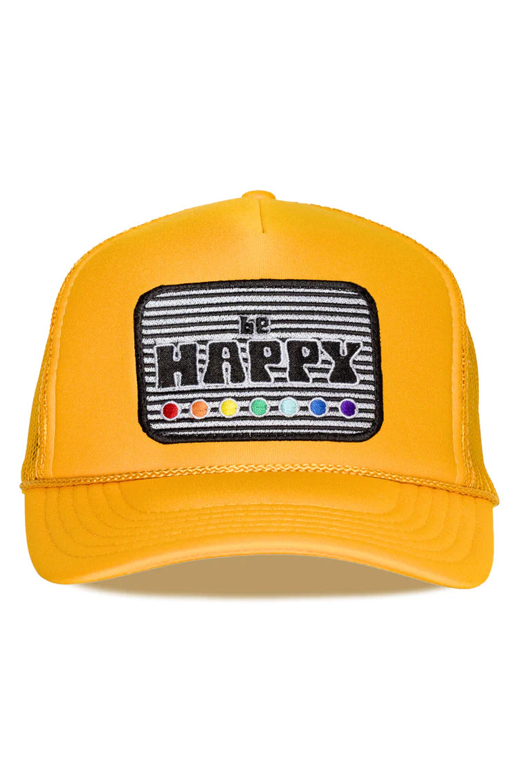 That Friday Feeling  BE HAPPY HAT - GOLD - Sun Diego Boardshop