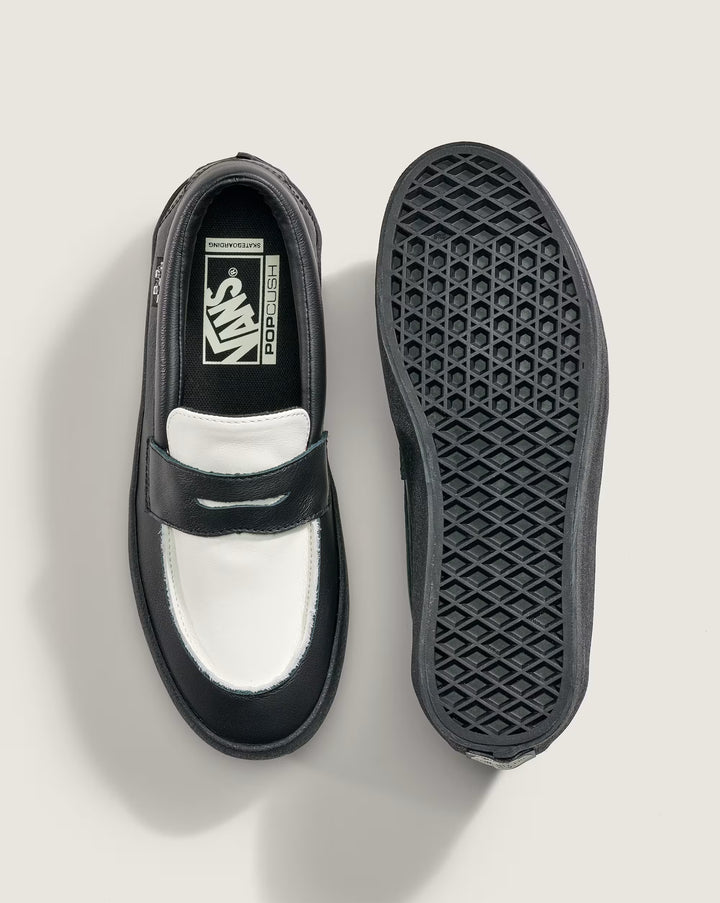 Vans Men's Skate Loafer Shoe - Black/White - Sun Diego Boardshop