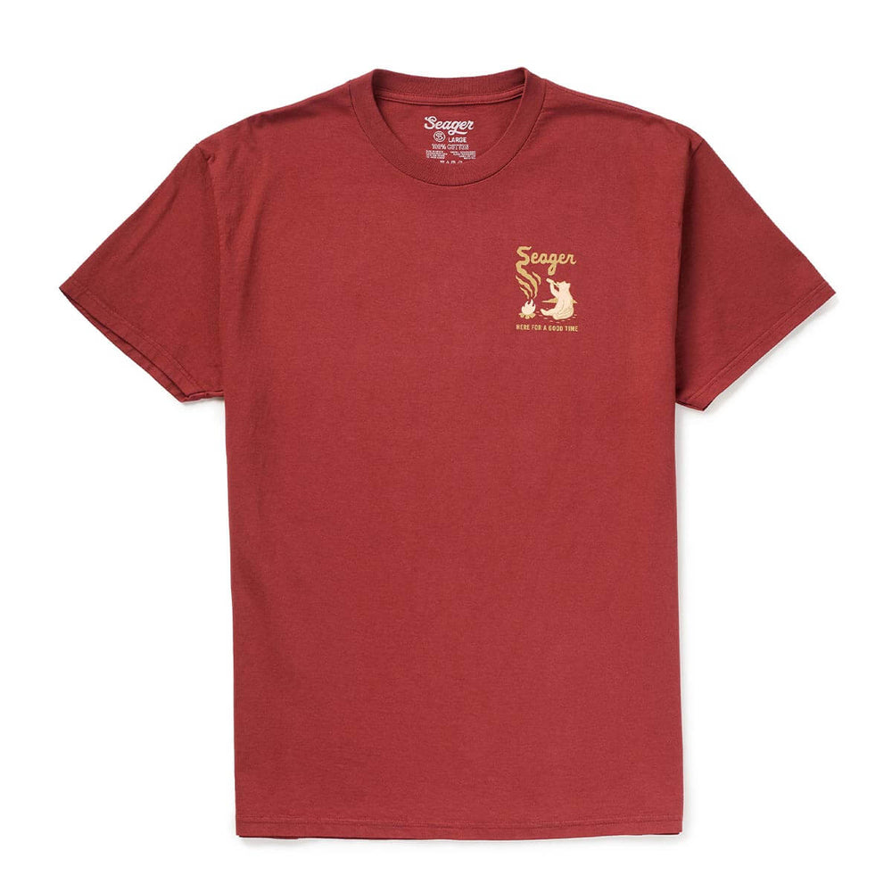 Seager Mens Smokey Tee Roasted Red - Sun Diego Boardshop