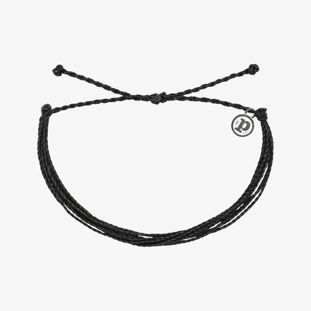 Pura Vida  SOLID ORIGINAL BRACELET - BLACK - Sun Diego Boardshop