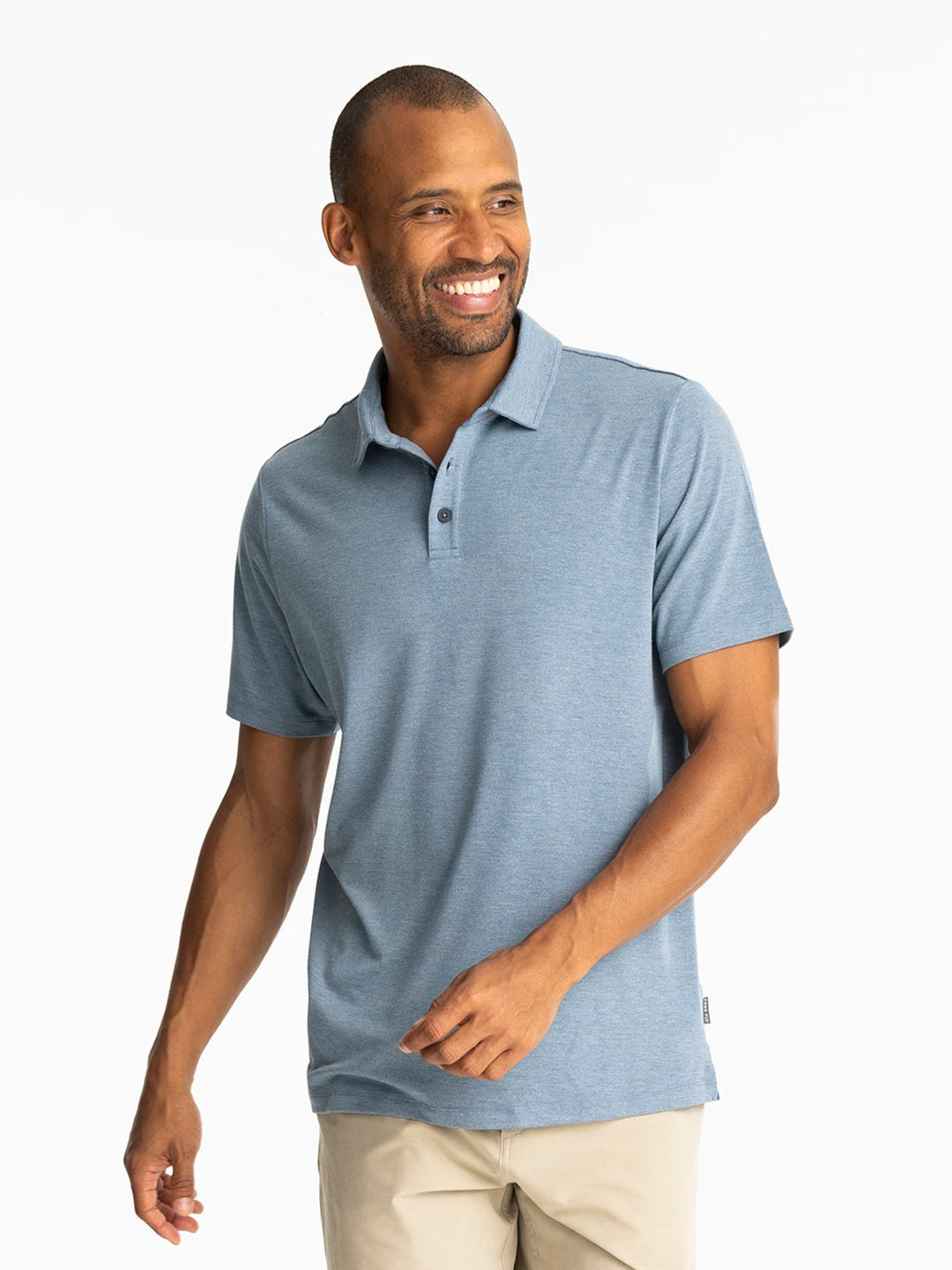 Free Fly Men'S Bamboo Flex Polo Ii - Heather Deepwater - Sun Diego Boardshop