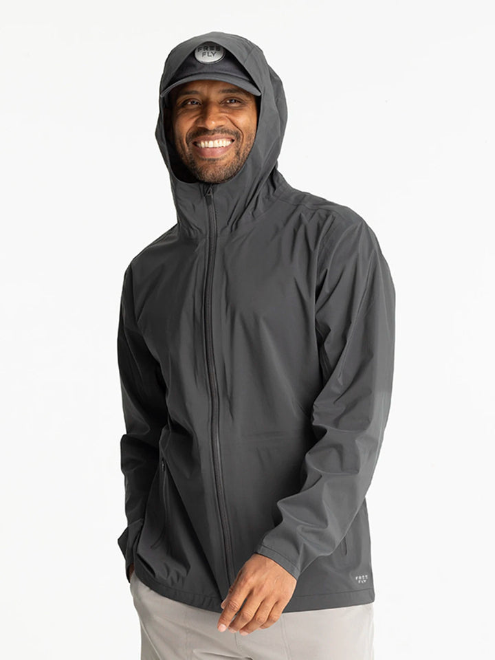 Free Fly Men's Cloudshield Rain Jacket - BLACK SAND - Sun Diego Boardshop