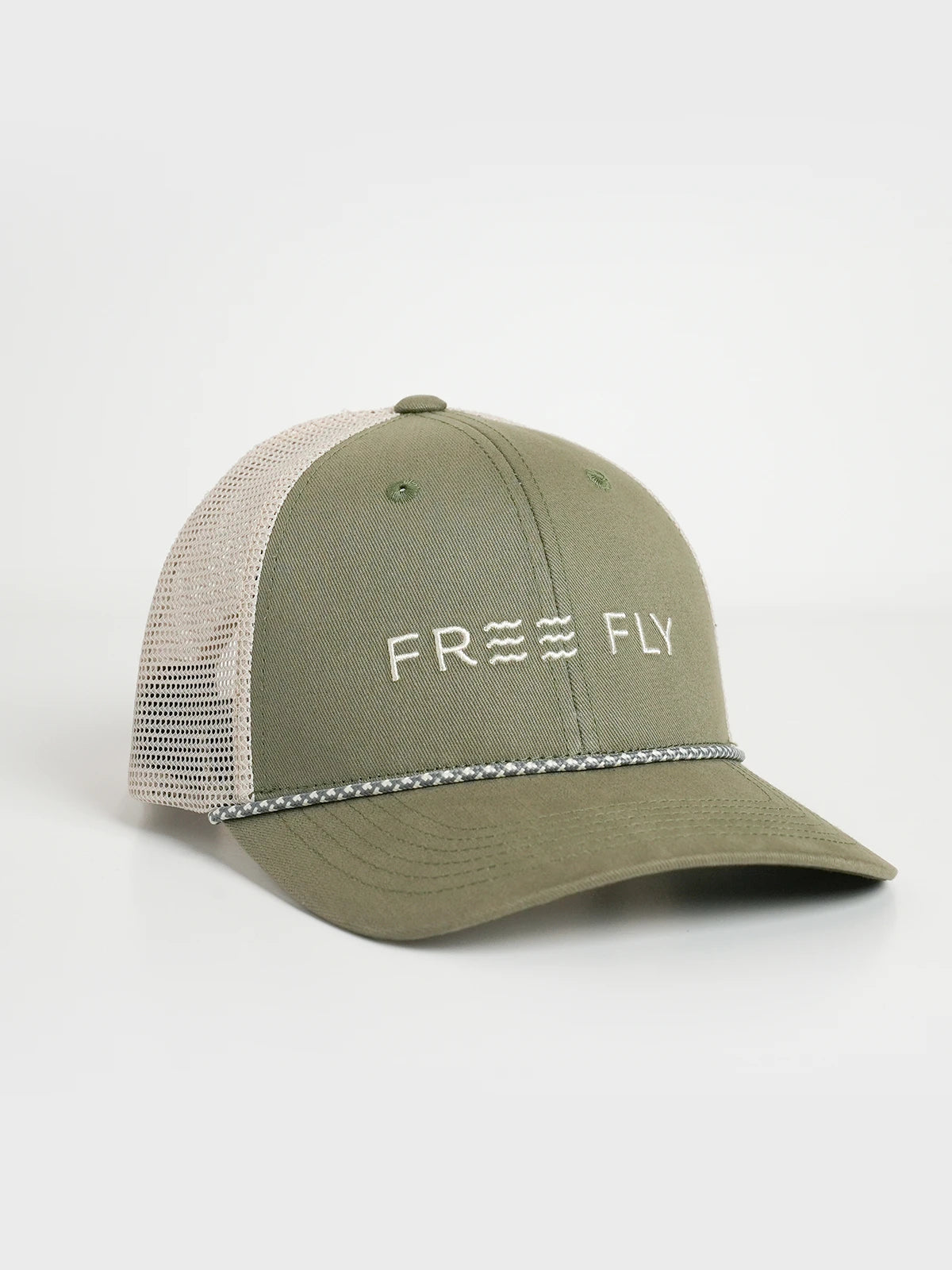 Free Fly Straightaway Trucker Hat CAPERS GREEN