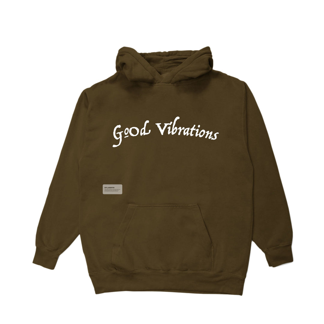 Students Golf Good Vibrations Fleece Pullover Hoodie - BROWN - Sun Diego Boardshop