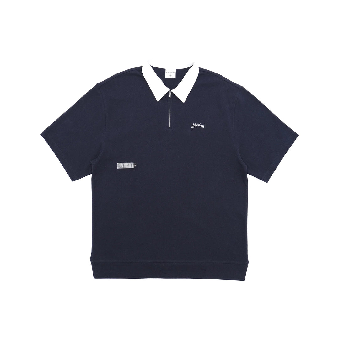 Students Golf Dwight Zip Polo - NAVY - Sun Diego Boardshop