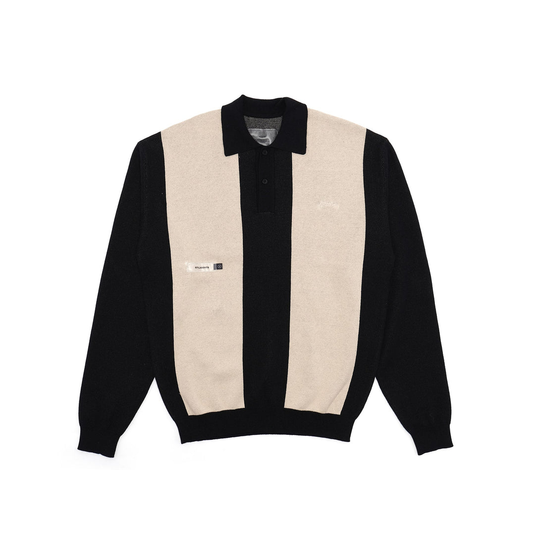 Students Golf Harrison L/S Polo Sweater - BLACK - Sun Diego Boardshop