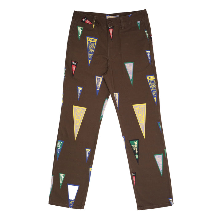 Students Golf Westley Pennant Twill Pants - BROWN - Sun Diego Boardshop