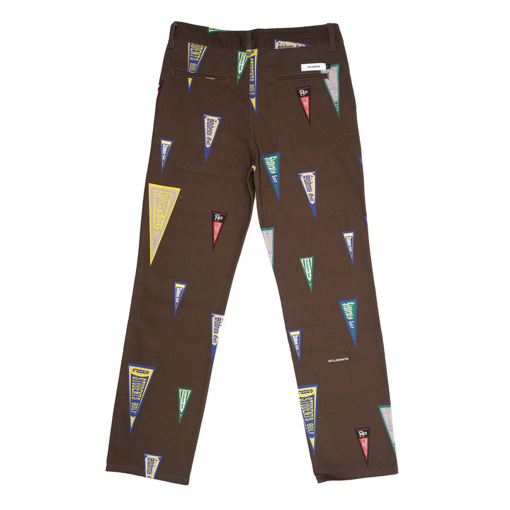 Students Golf Westley Pennant Twill Pants - BROWN - Sun Diego Boardshop