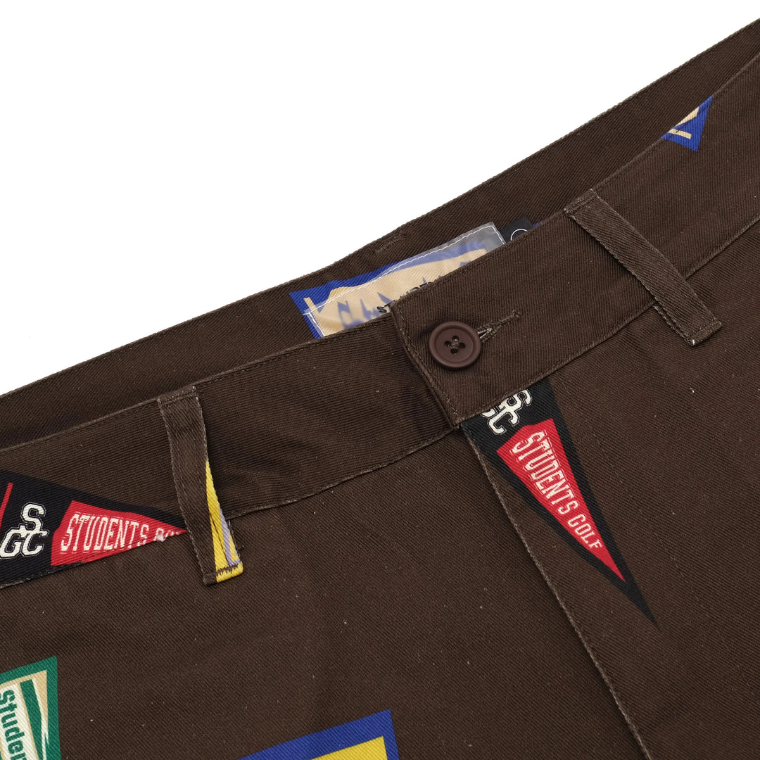 Students Golf Westley Pennant Twill Pants - BROWN - Sun Diego Boardshop