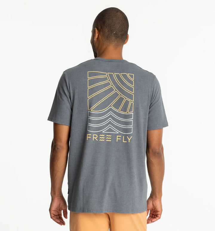 Free Fly Men's Sun And Surf Pocket Tee - HEATHER STORM CLOUD - Sun Diego Boardshop