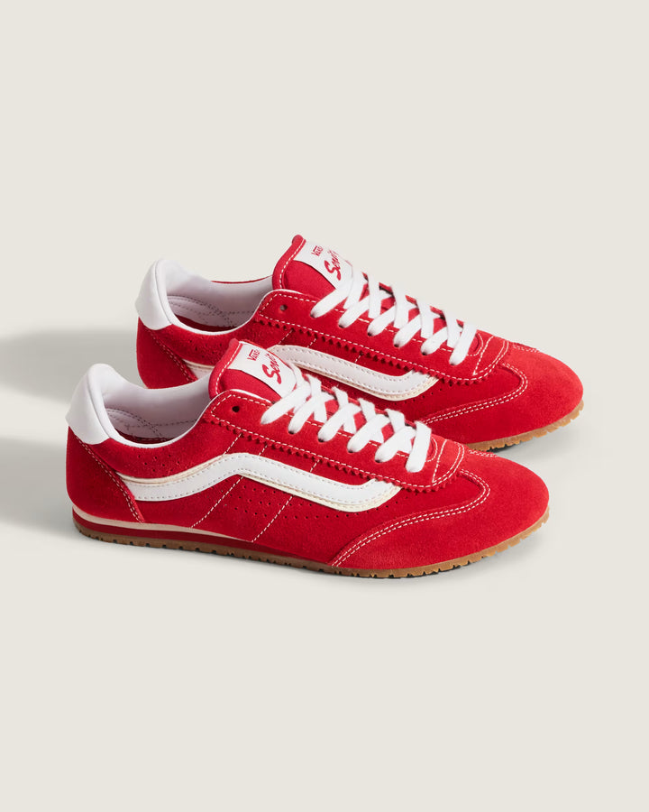 Vans Women's Super Lowpro Shoe - Racing Red True White - Sun Diego Boardshop