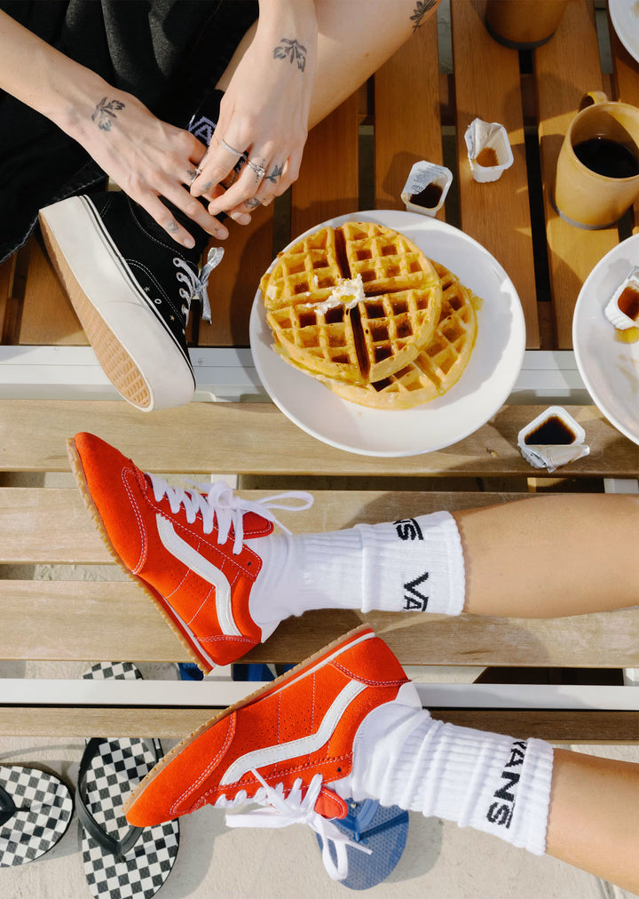 Vans Women's Super Lowpro Shoe - Racing Red True White - Sun Diego Boardshop