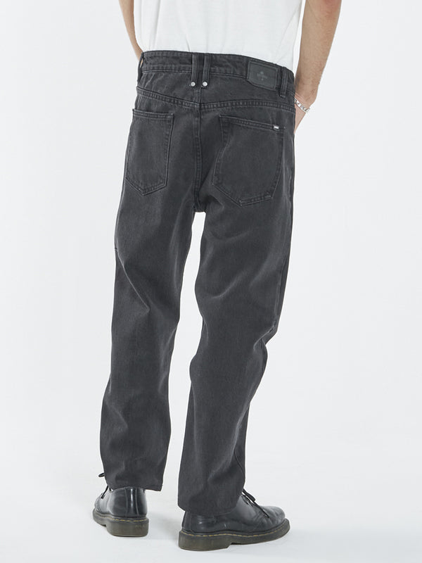 THRILLS Chopped Denim Jean - AGED BLACK - Sun Diego Boardshop