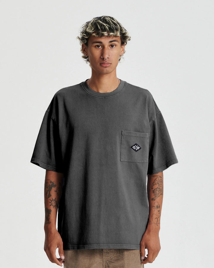 Critical Slide Scribble Pocket Tee - ASHPHALT - Sun Diego Boardshop